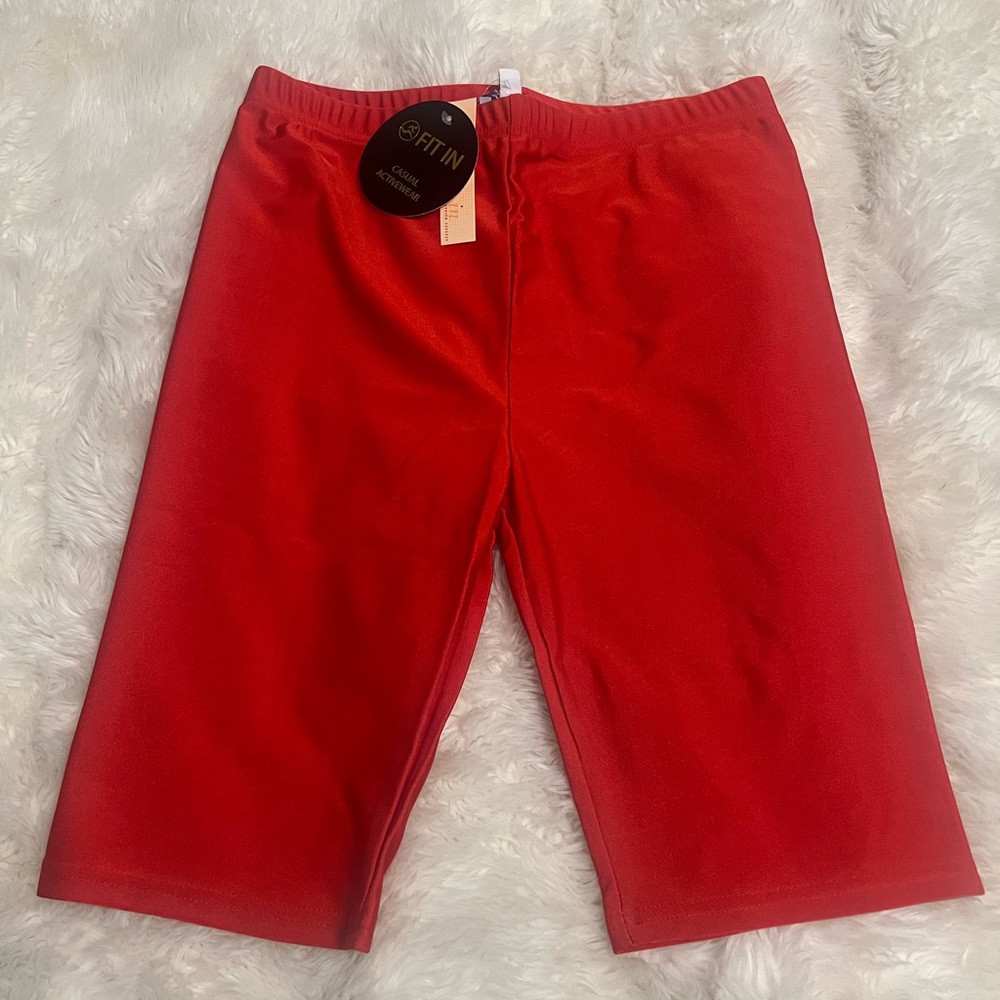 Candy Apple red colored biker shorts 🩳 BRAND NEW!!
